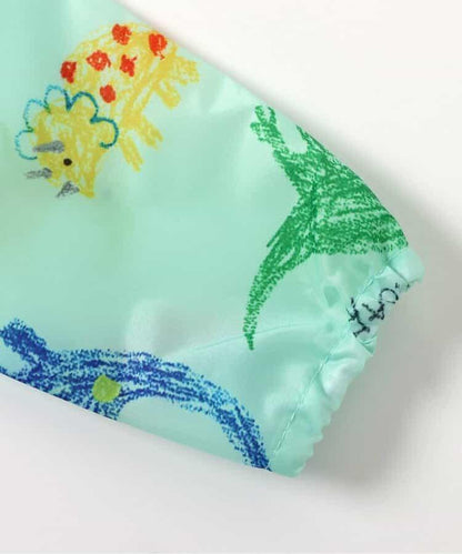 蠟筆手繪恐龍圖案兒童雨衣