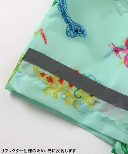 蠟筆手繪恐龍圖案兒童雨衣