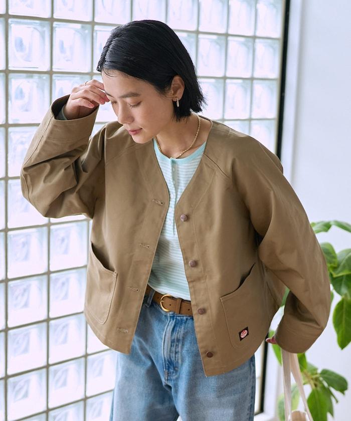 聯名 無領V領 夾克（套裝可搭配）