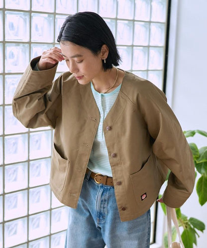 聯名 無領V領 夾克（套裝可搭配）