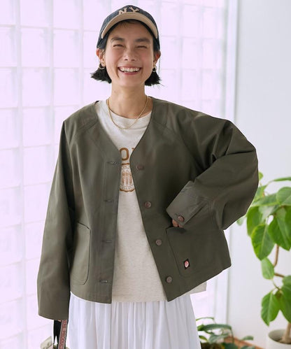 聯名 無領V領 夾克（套裝可搭配）