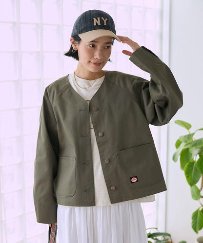 聯名 無領V領 夾克（套裝可搭配）