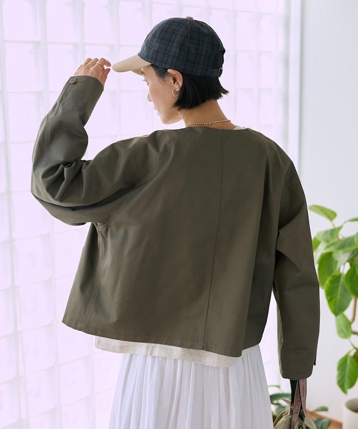 聯名 無領V領 夾克（套裝可搭配）