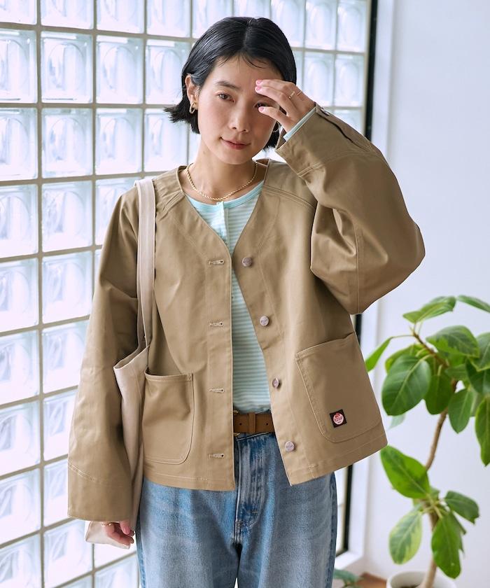 聯名 無領V領 夾克（套裝可搭配）