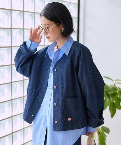 聯名 無領V領 夾克（套裝可搭配）