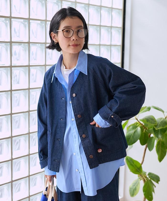 聯名 無領V領 夾克（套裝可搭配）