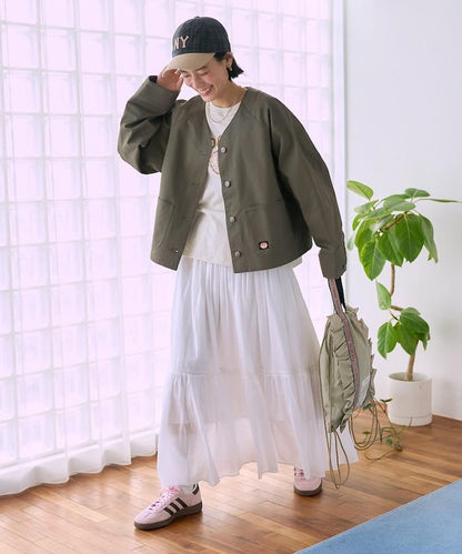 聯名 無領V領 夾克（套裝可搭配）