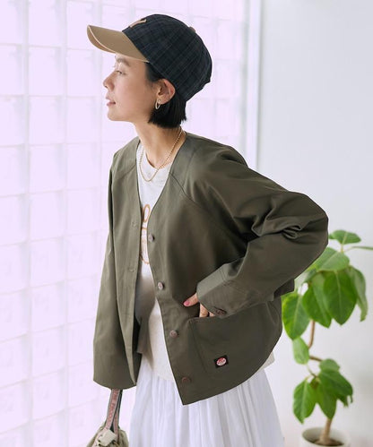 聯名 無領V領 夾克（套裝可搭配）