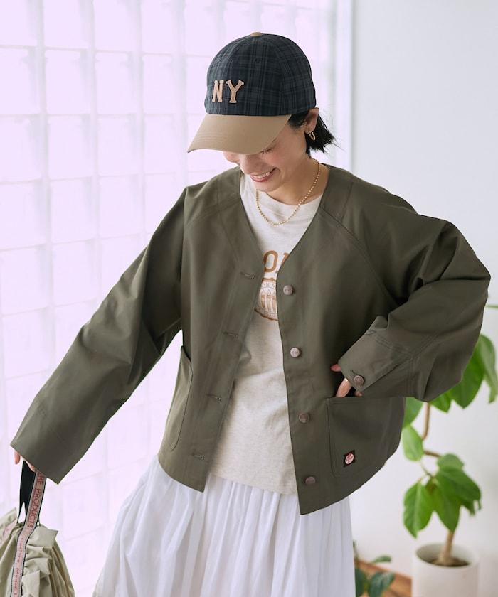 聯名 無領V領 夾克（套裝可搭配）