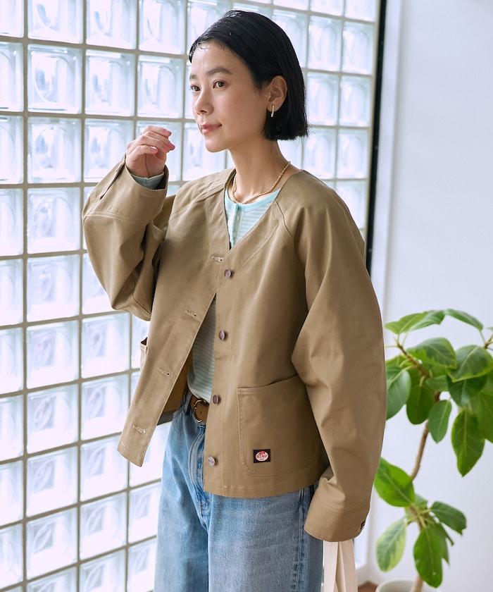 聯名 無領V領 夾克（套裝可搭配）