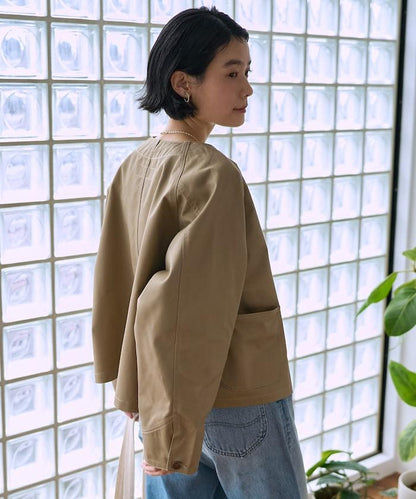 聯名 無領V領 夾克（套裝可搭配）