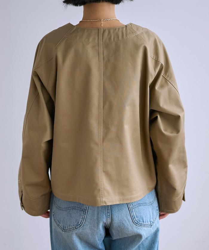 聯名 無領V領 夾克（套裝可搭配）