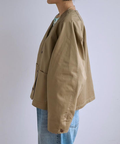 聯名 無領V領 夾克（套裝可搭配）