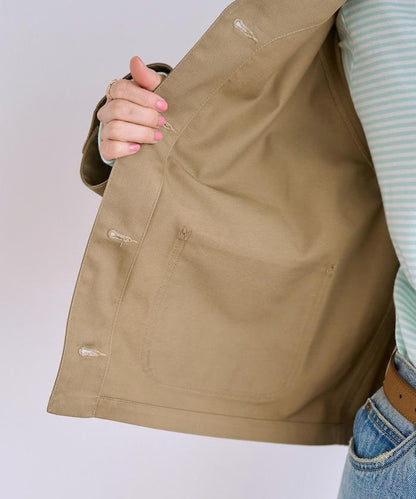 聯名 無領V領 夾克（套裝可搭配）