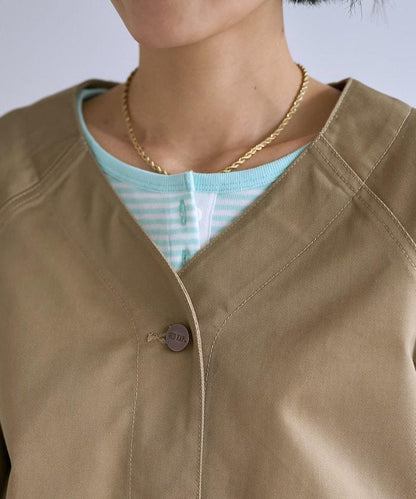 聯名 無領V領 夾克（套裝可搭配）