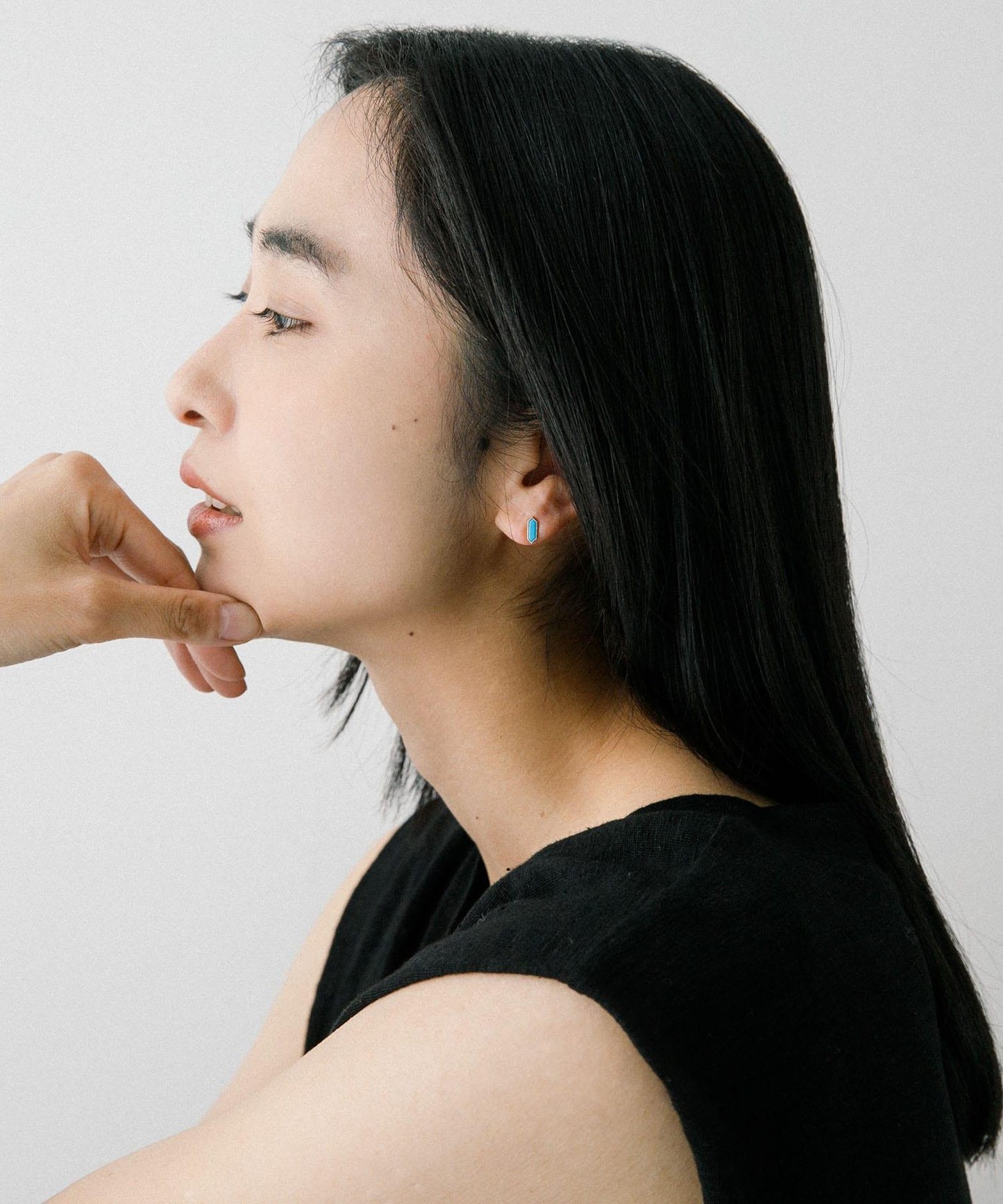 METIER Astra Hexa Turquoise Stud 耳釘