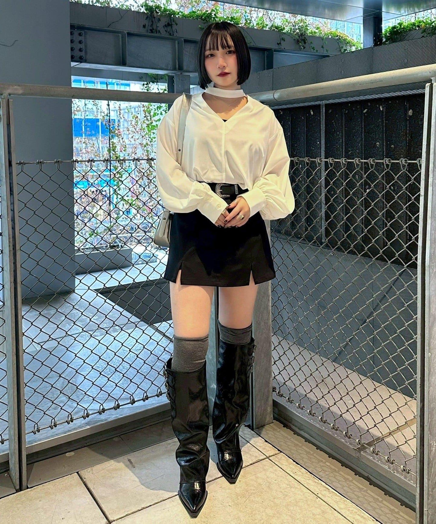 前後兩穿設計 Mavie..7 立領襯衫