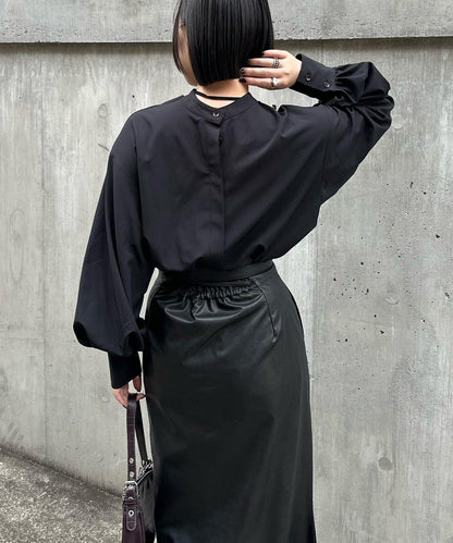 前後兩穿設計 Mavie..7 立領襯衫