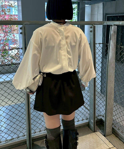 前後兩穿設計 Mavie..7 立領襯衫