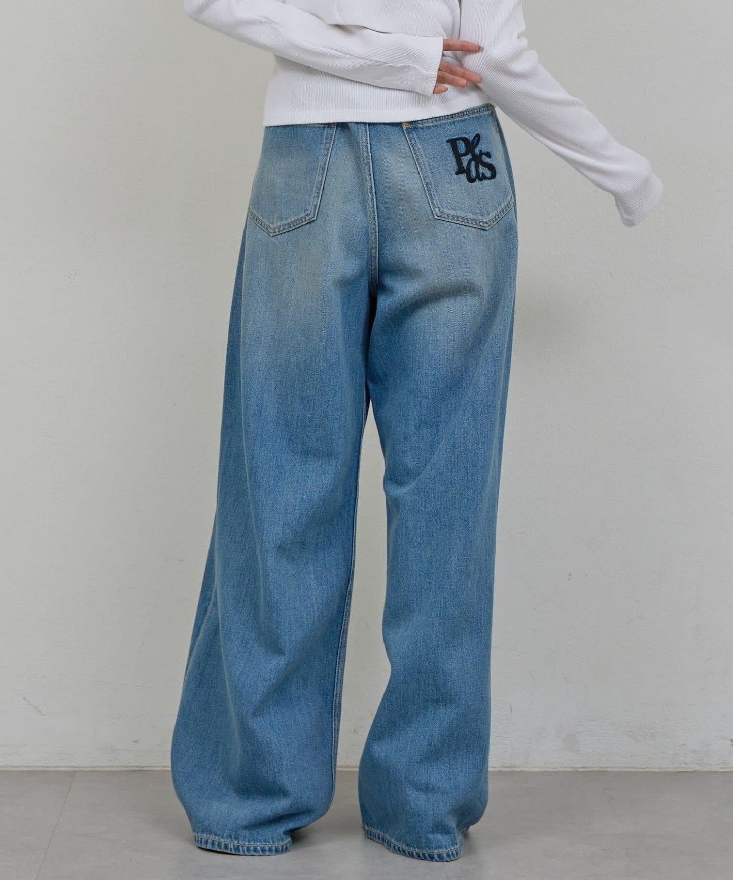 皮帶裝飾 軟質牛仔 牛仔褲