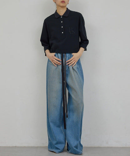 皮帶裝飾 軟質牛仔 牛仔褲