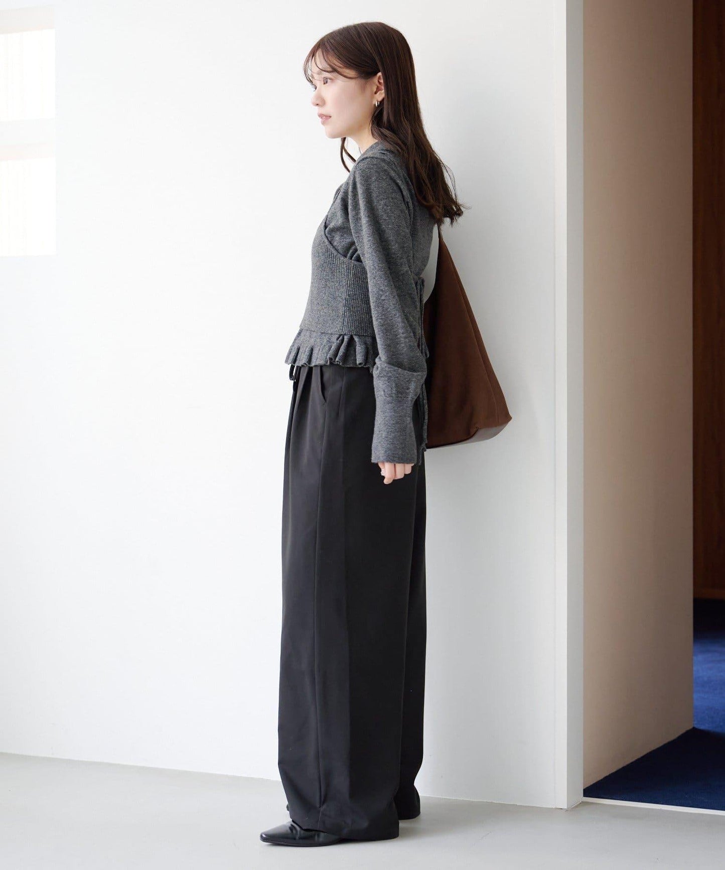 針織背心開衫套裝