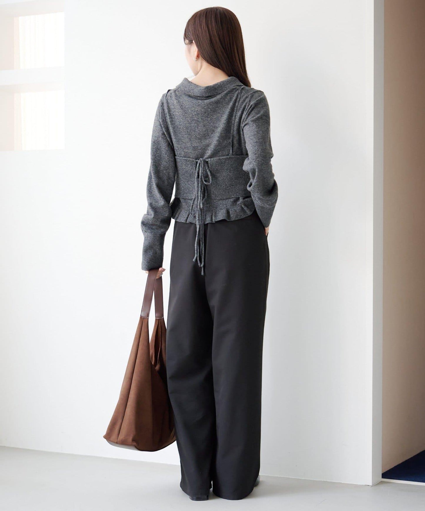 針織背心開衫套裝