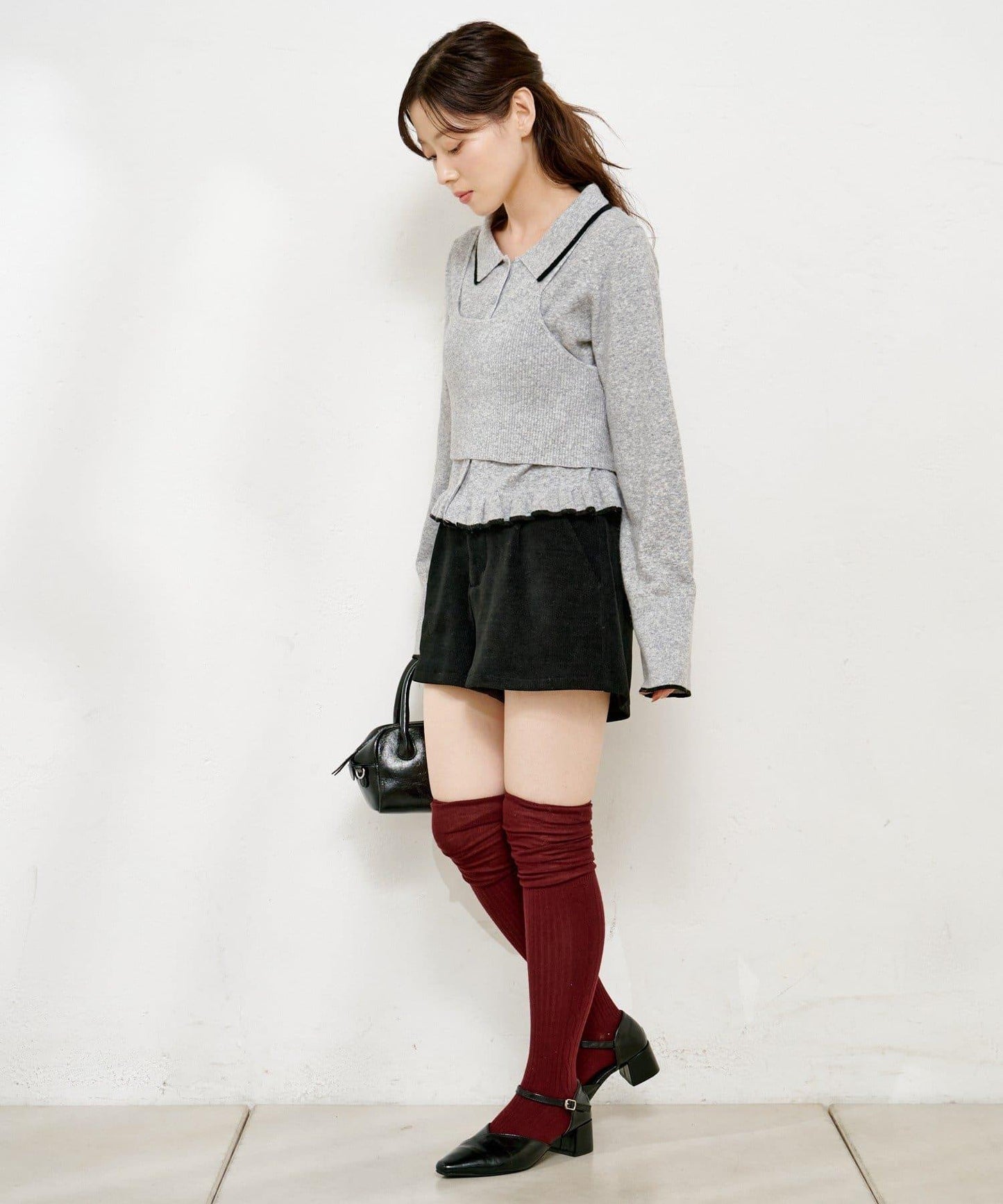 針織背心開衫套裝