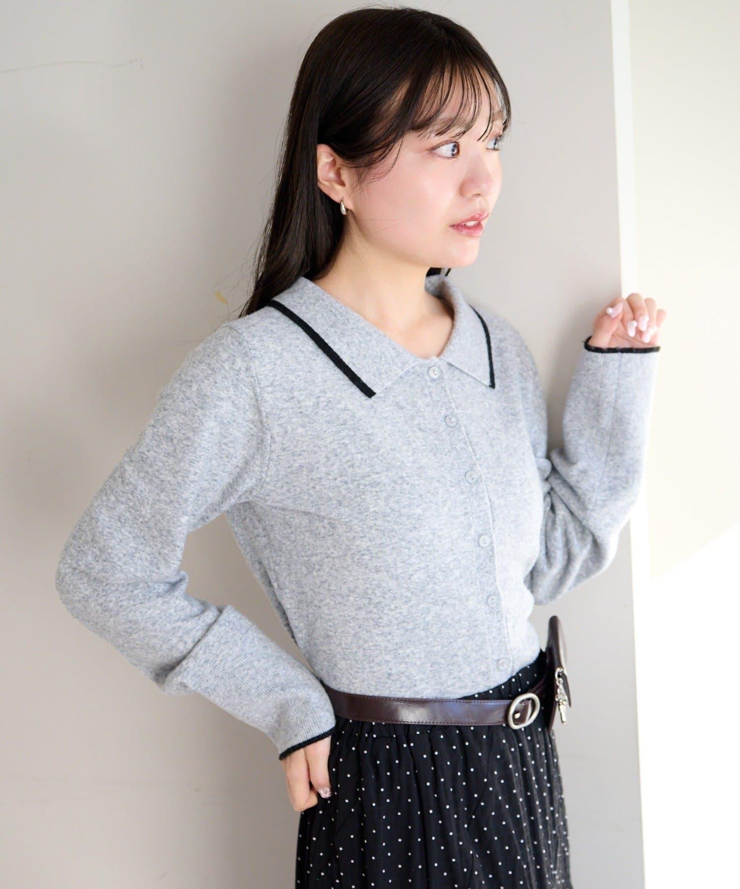 針織背心開衫套裝