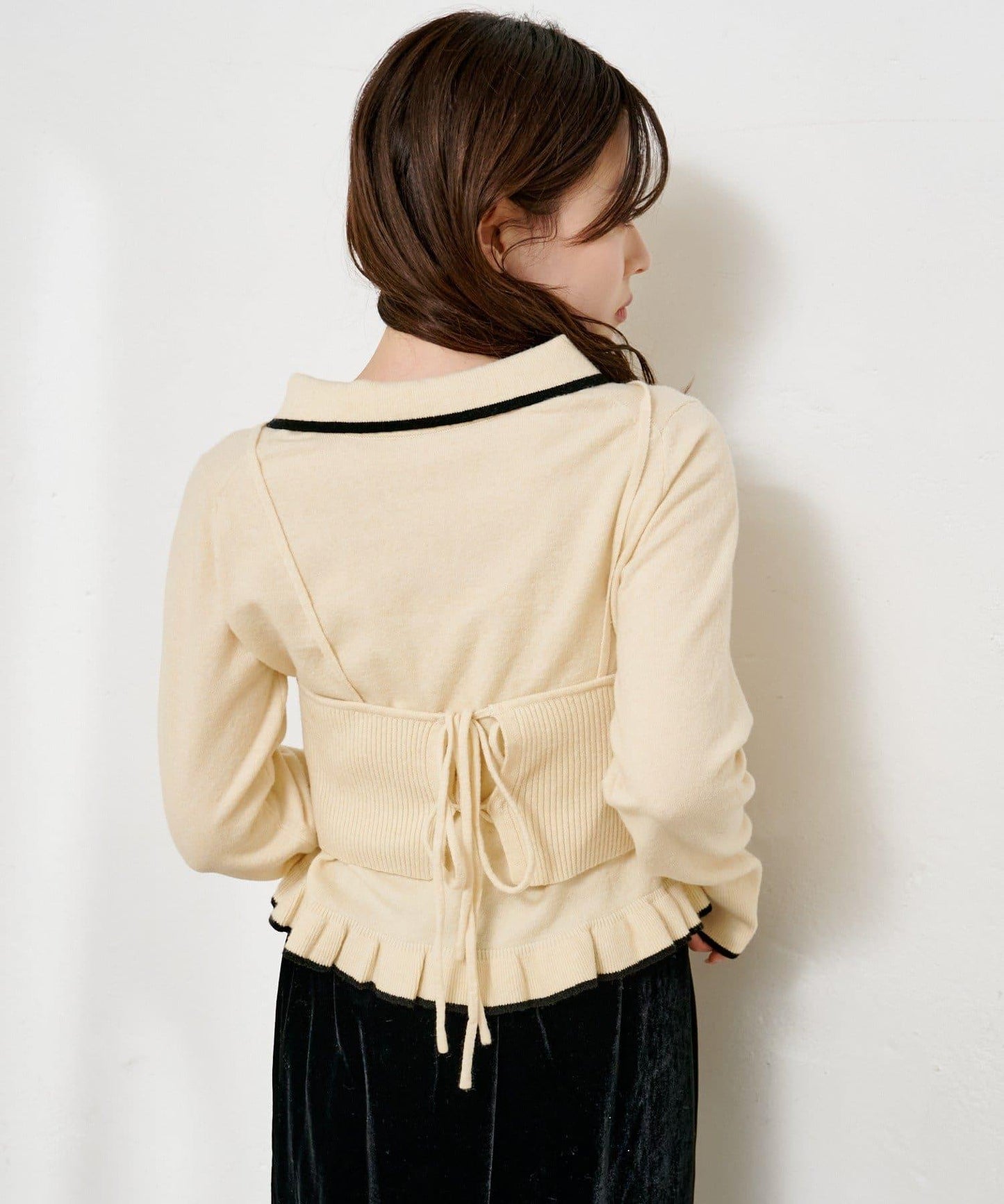 針織背心開衫套裝