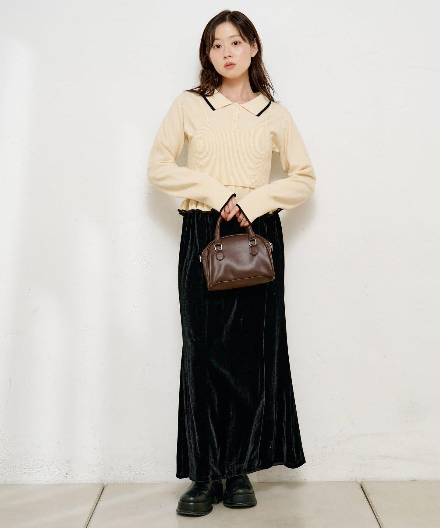 針織背心開衫套裝