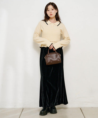 針織背心開衫套裝