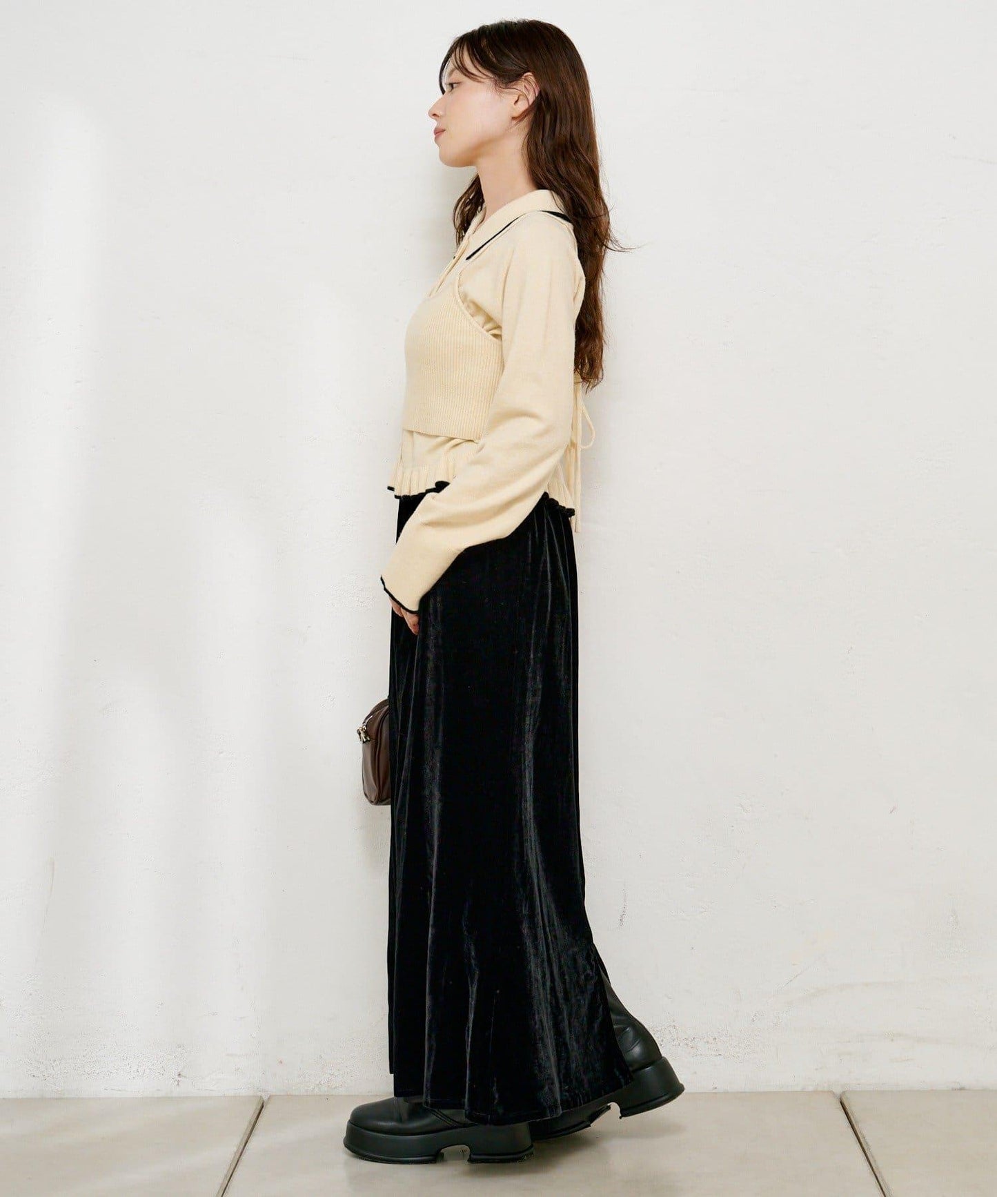 針織背心開衫套裝