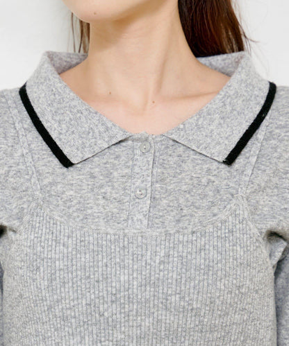 針織背心開衫套裝