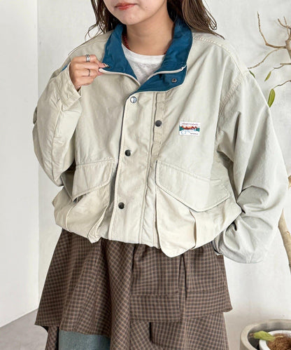 拼色短款戶外夾克