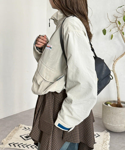 拼色短款戶外夾克