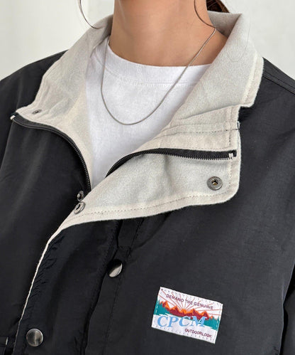 拼色短款戶外夾克