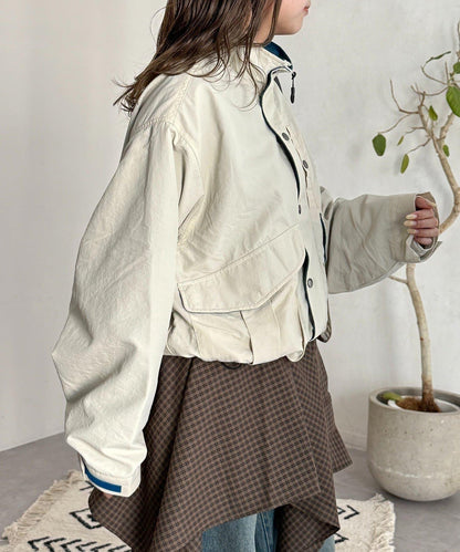 拼色短款戶外夾克