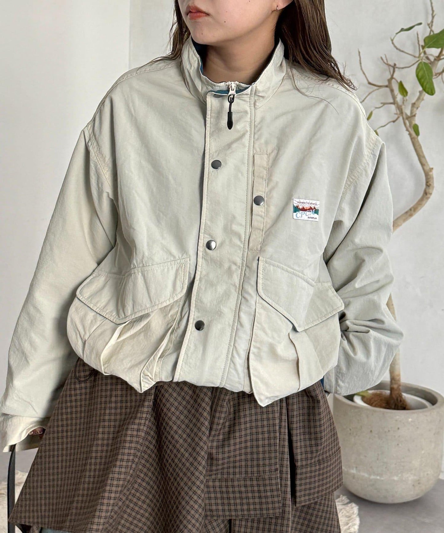 拼色短款戶外夾克