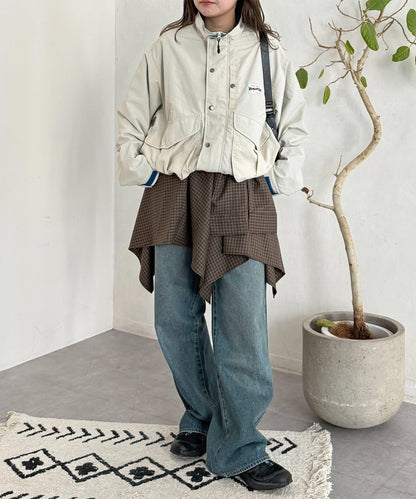 拼色短款戶外夾克