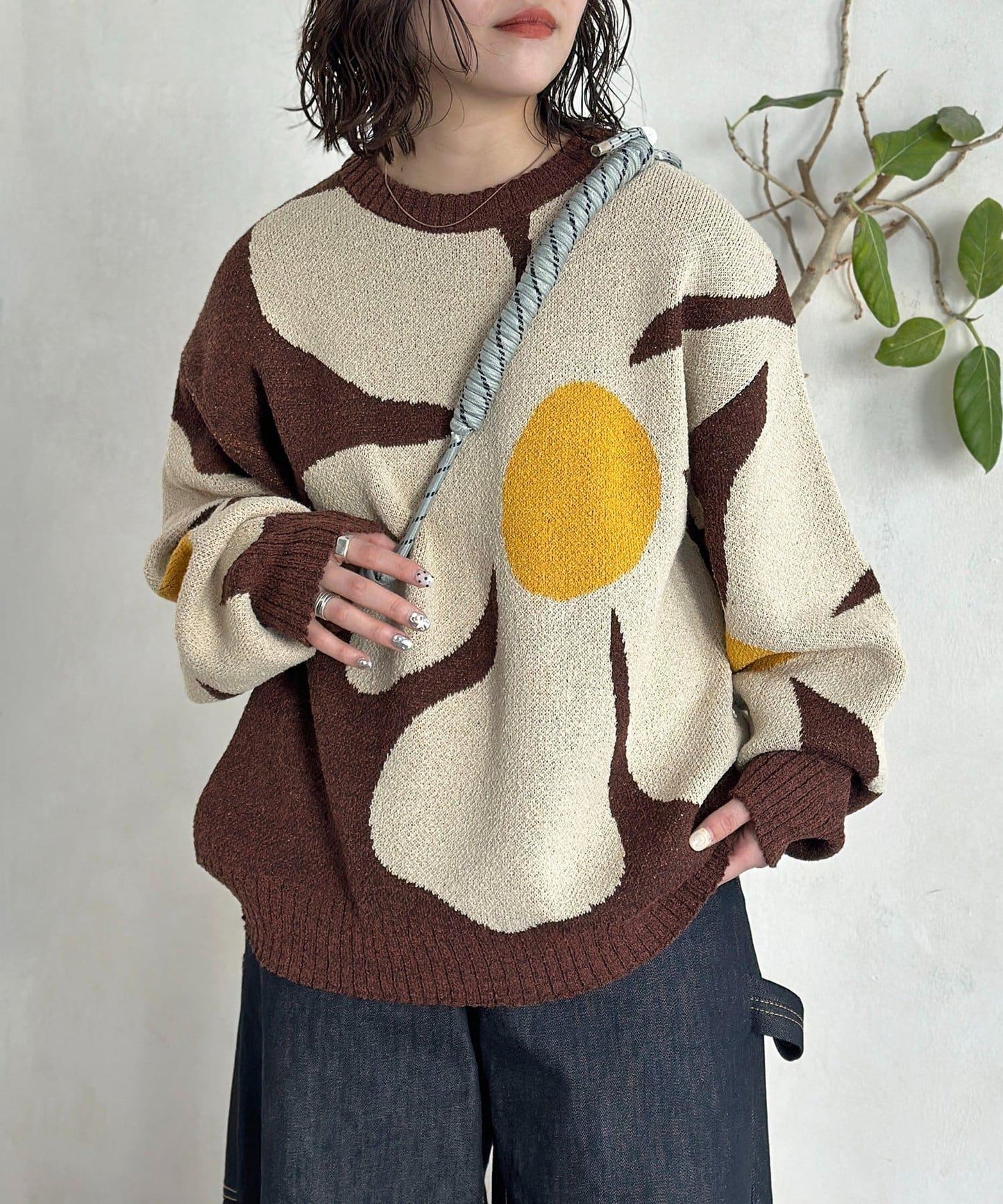 花卉提花布雷針織 針織上衣