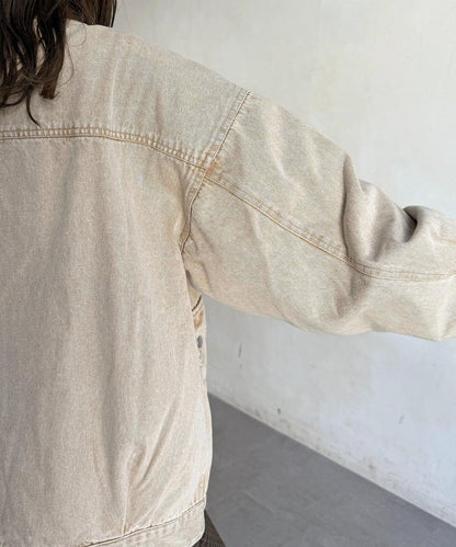 配色領部獵裝夾克