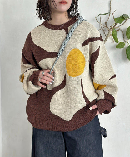 花卉提花布雷針織 針織上衣