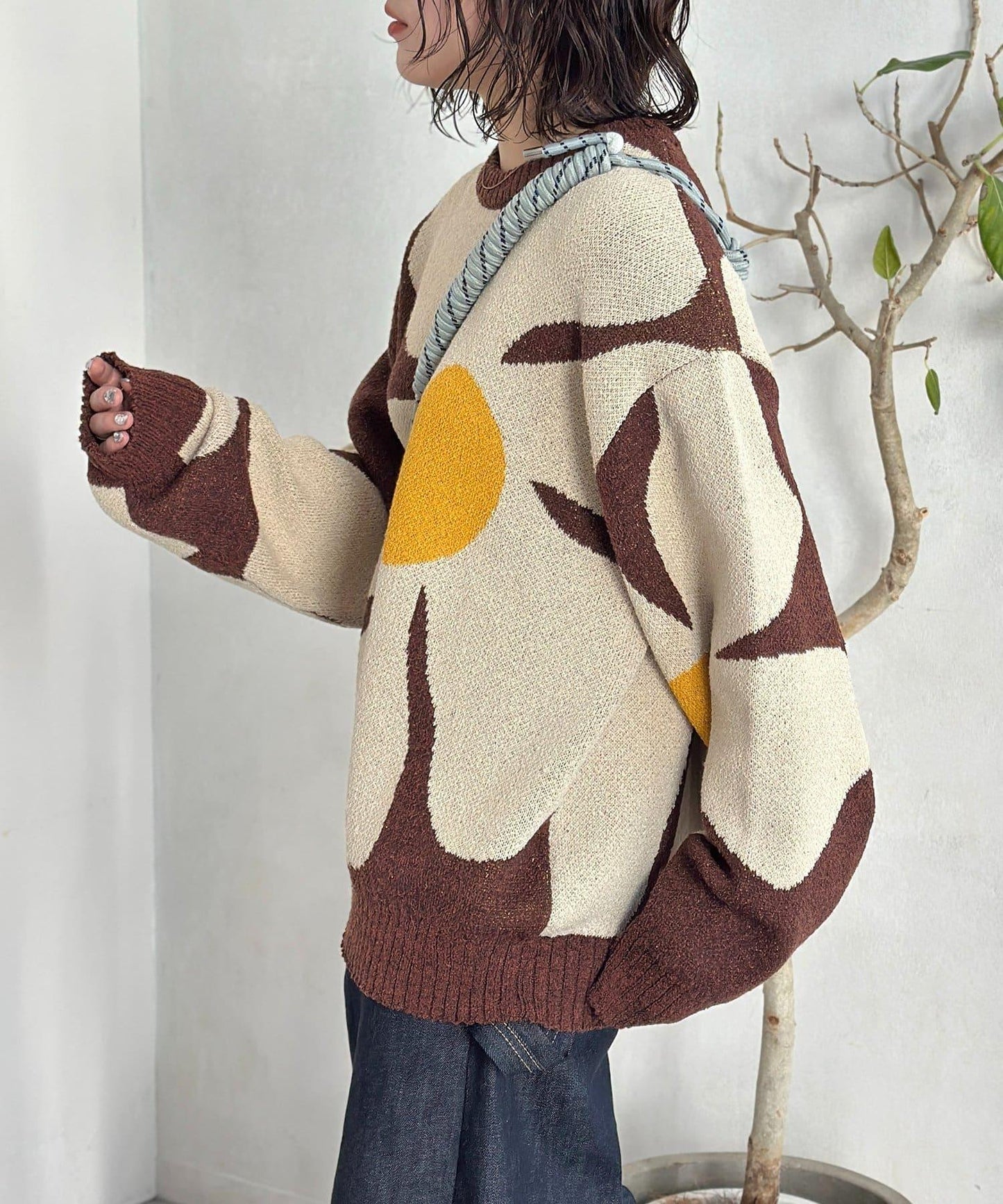 花卉提花布雷針織 針織上衣