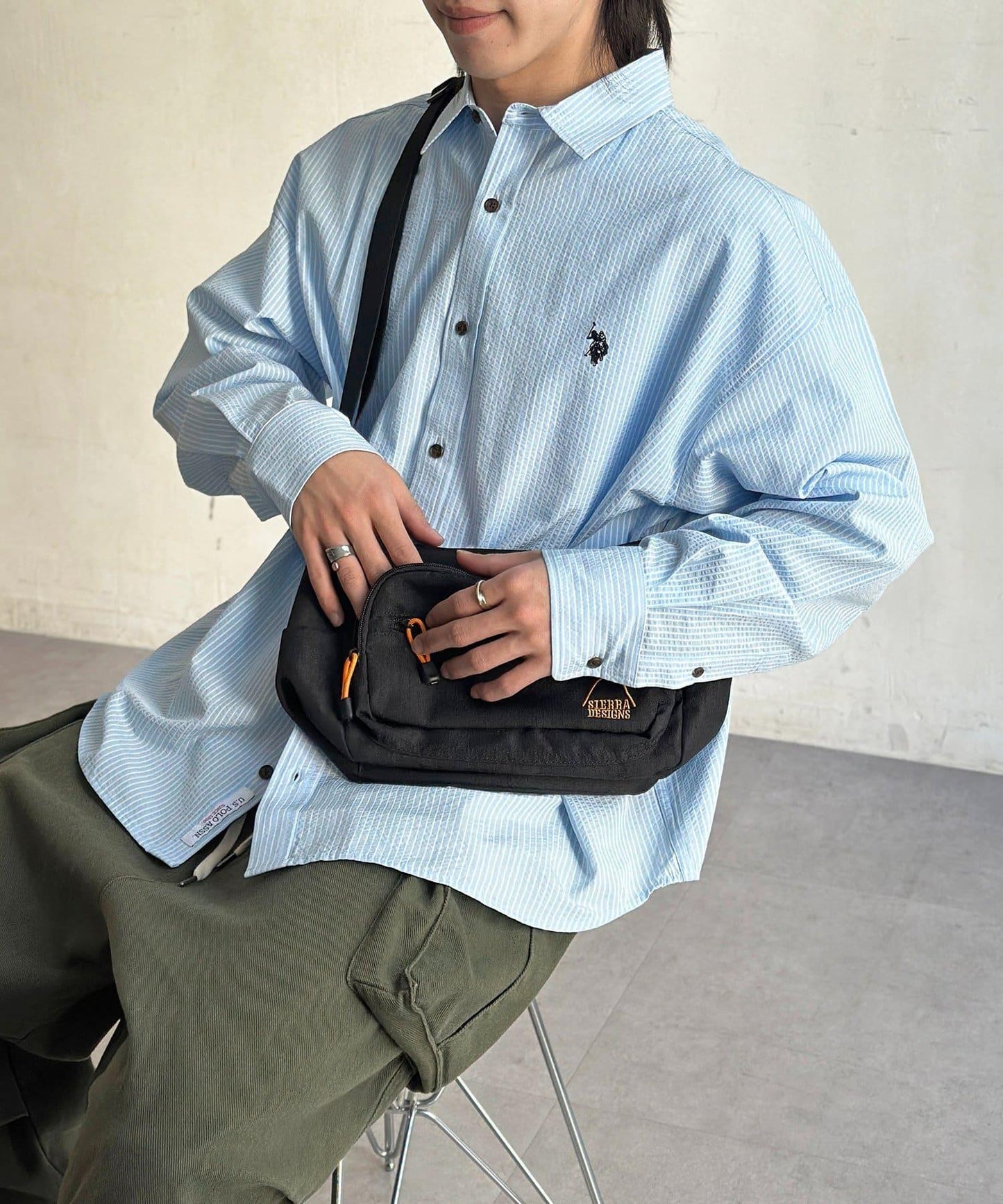 U.S. POLO ASSN. 泡泡紗長袖襯衫