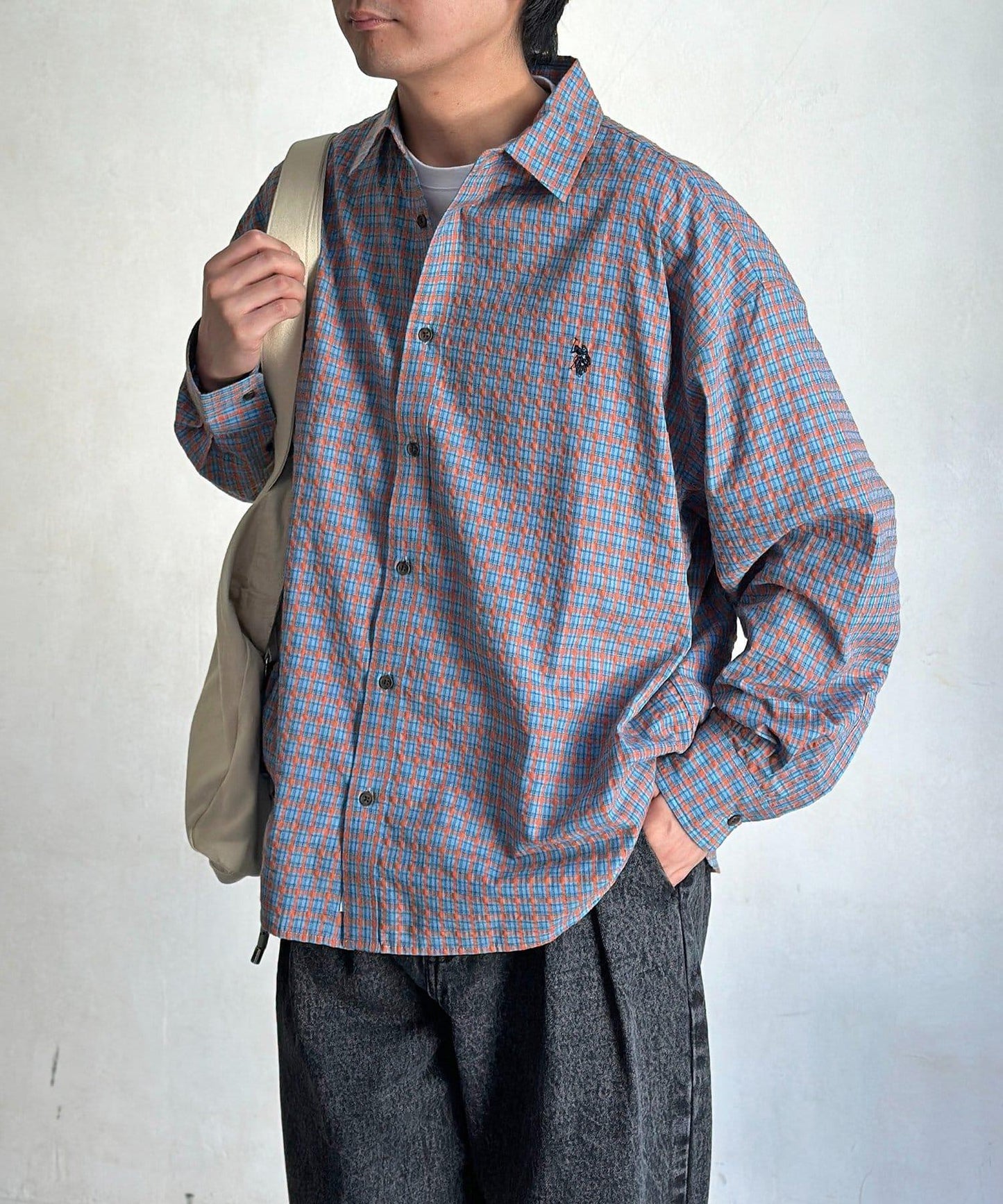 U.S. POLO ASSN. 泡泡紗長袖襯衫