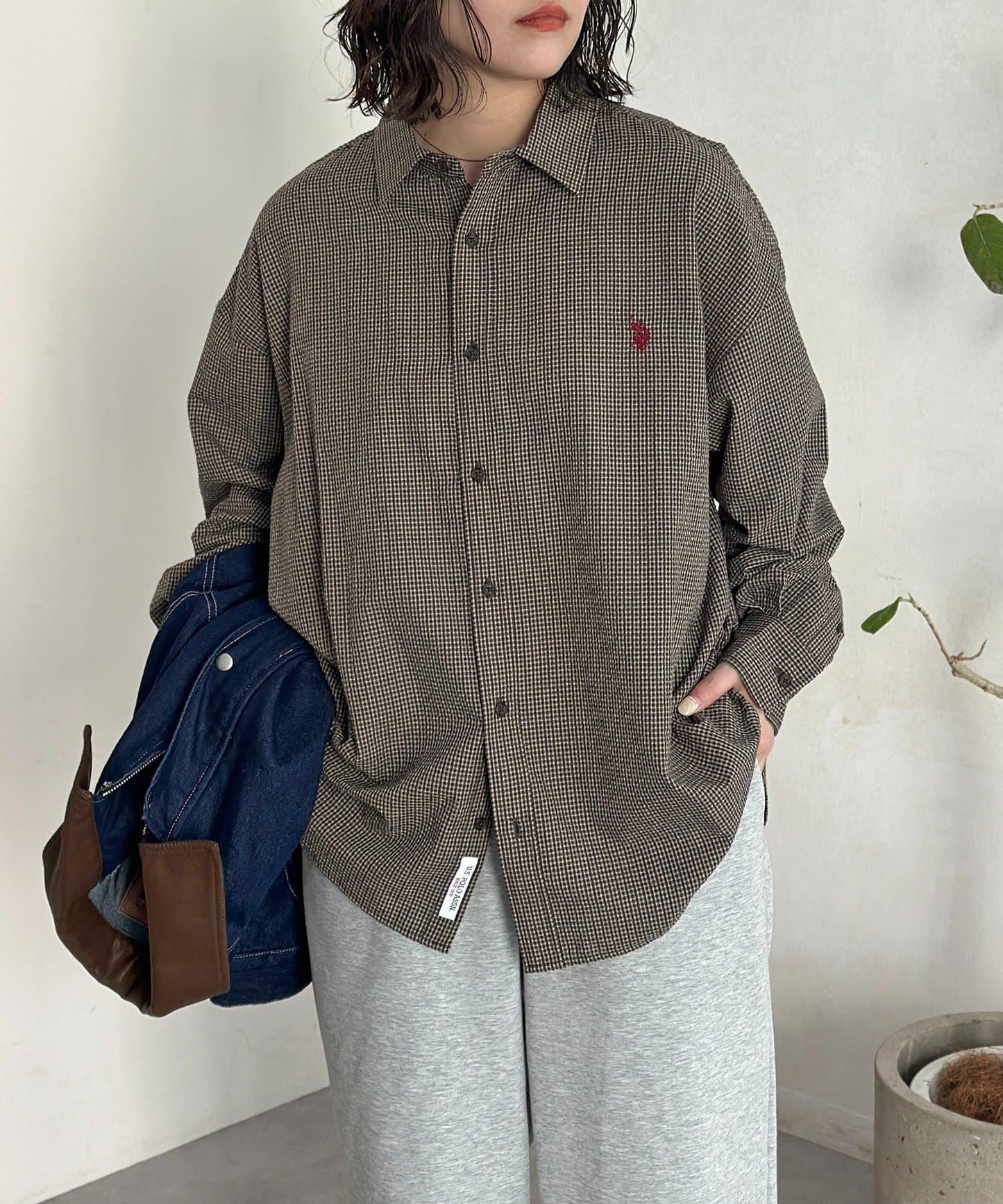 U.S. POLO ASSN. 泡泡紗長袖襯衫