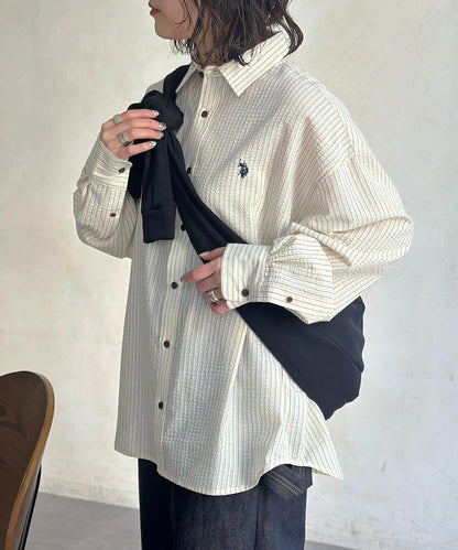 U.S. POLO ASSN. 泡泡紗長袖襯衫