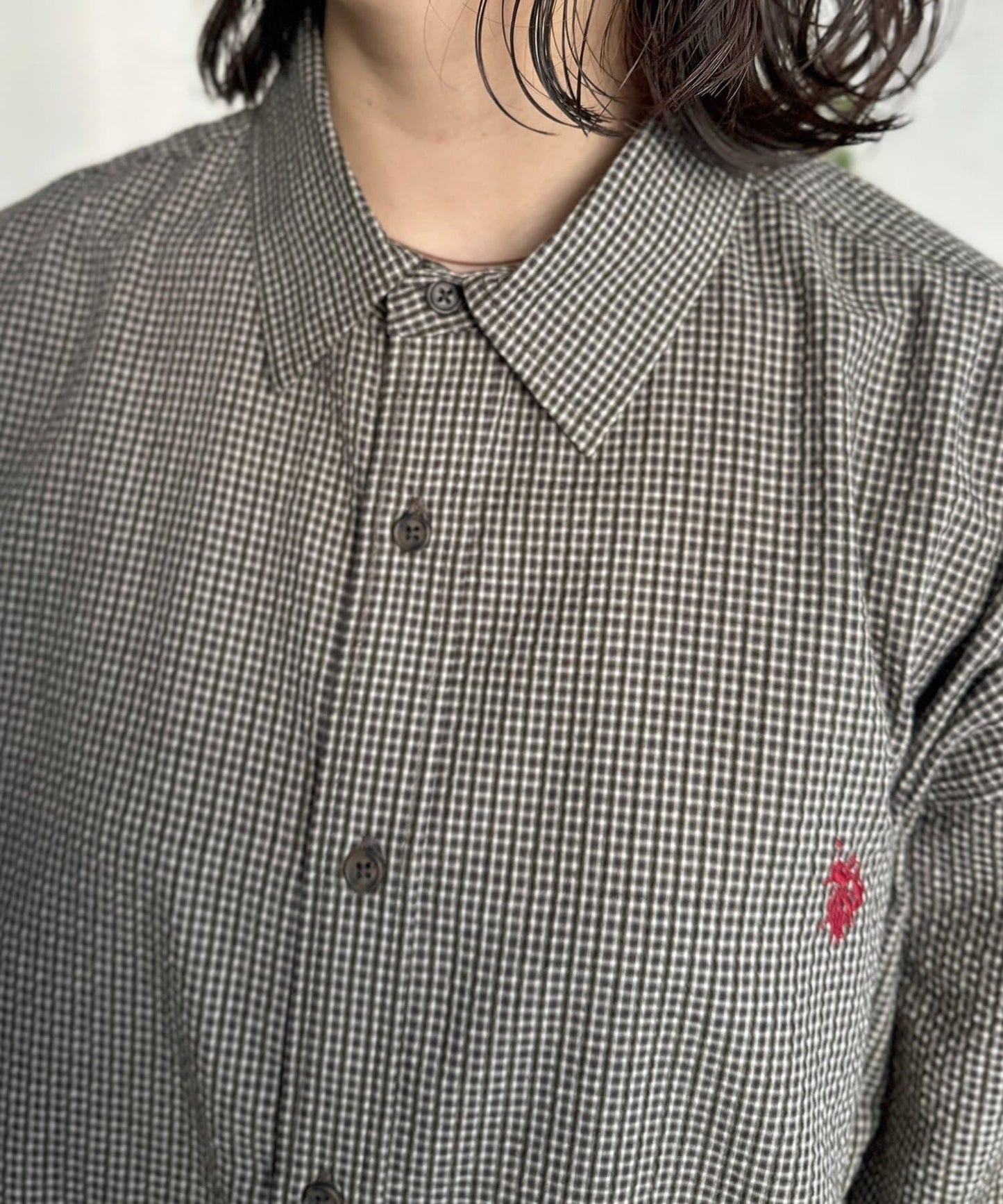 U.S. POLO ASSN. 泡泡紗長袖襯衫