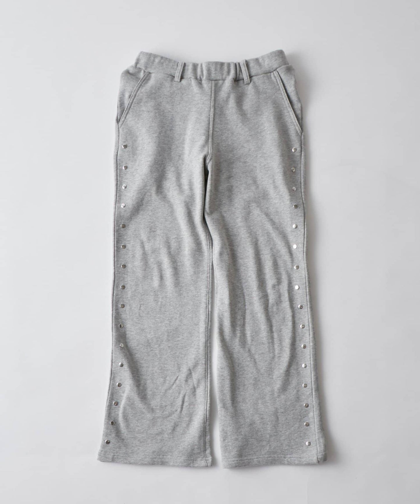 衛衣面料 中長微喇 鉚釘 褲子